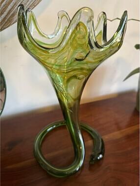 Mid Century Modern Hand Blown Glass Vase